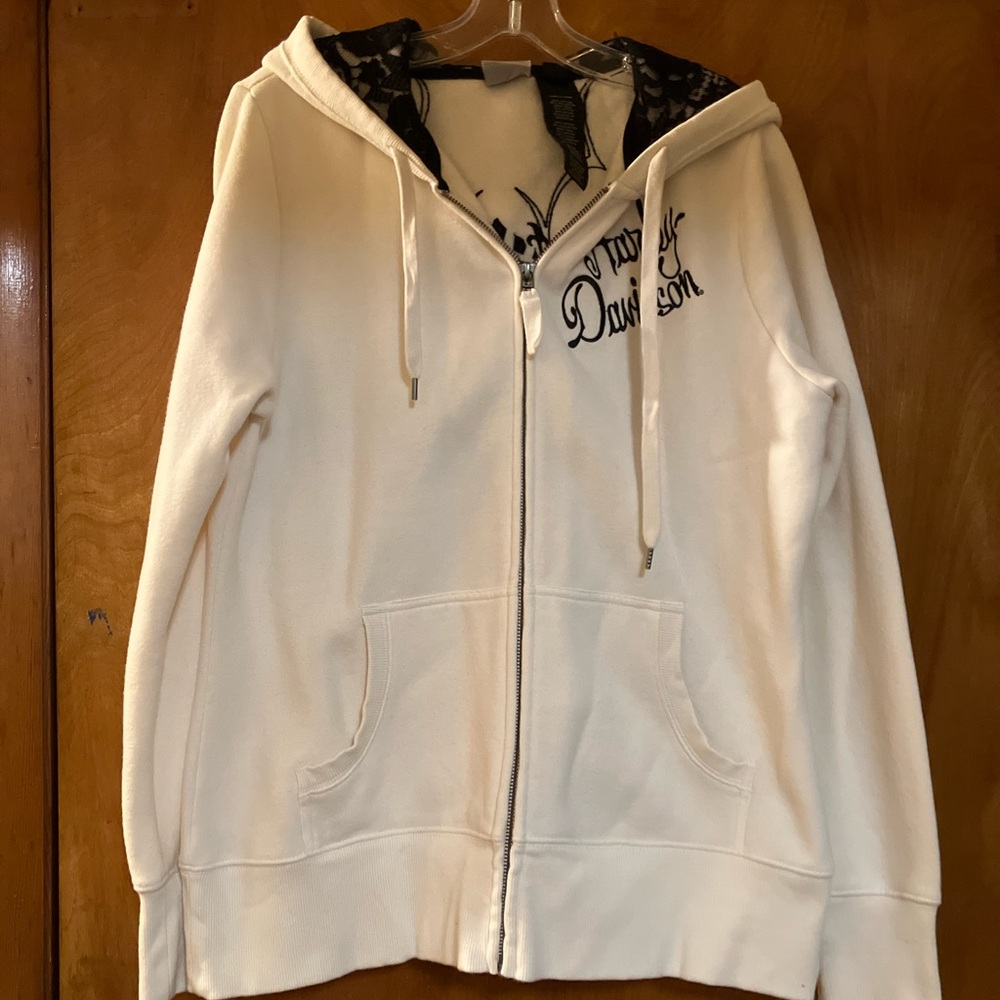 Harley-Davidson Off-White Zip-Up Hoodie